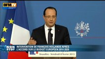 Accord sur le budget l’Union européenne : Hollande parle d’un 