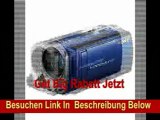 Sony DCR-SX34EL Camcorder (Flash, 60 fach optischer Zoom, 6,9 cm (2,7 Zoll) Display, 4 GB interner Speicher, Touchscreen) blau