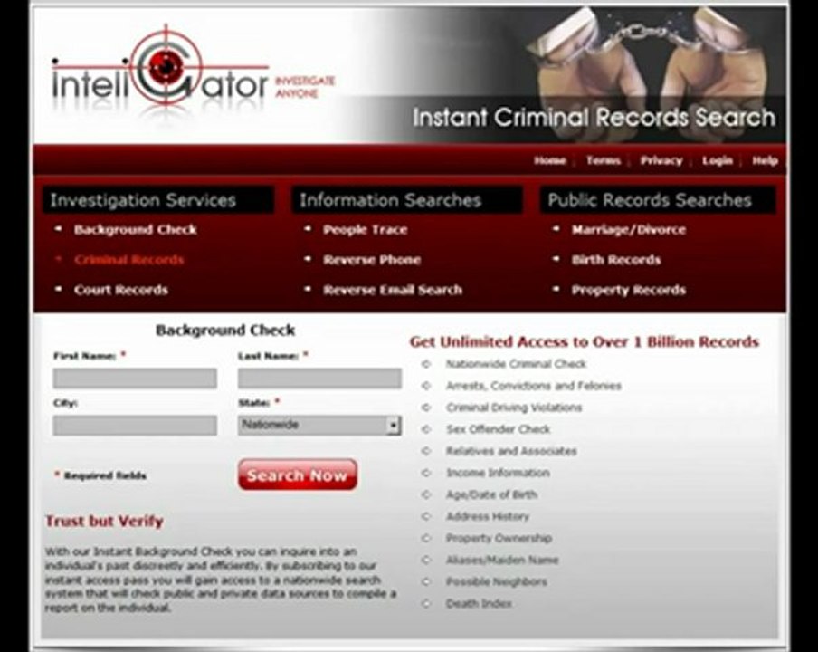 Free Back Check - Access Inteligator Online Investigations