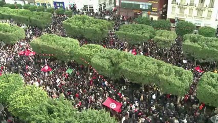 Manifestação pró-islamita na Tunísia