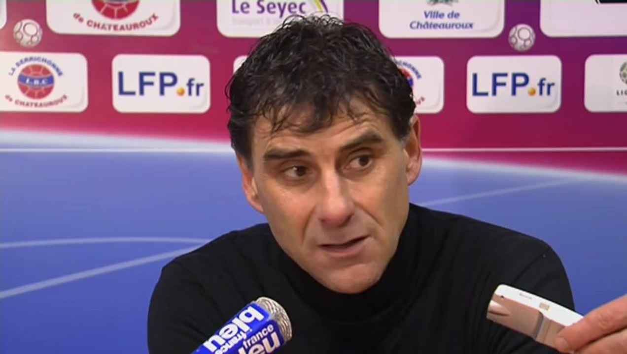Conférence de presse Châteauroux - EA Guingamp : Didier THOLOT (LBC) - Jocelyn GOURVENNEC (EAG) - saison 2012/2013