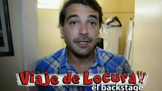 Pedro y Paula en backstage de Viaje de Locura - 08 de Febrero