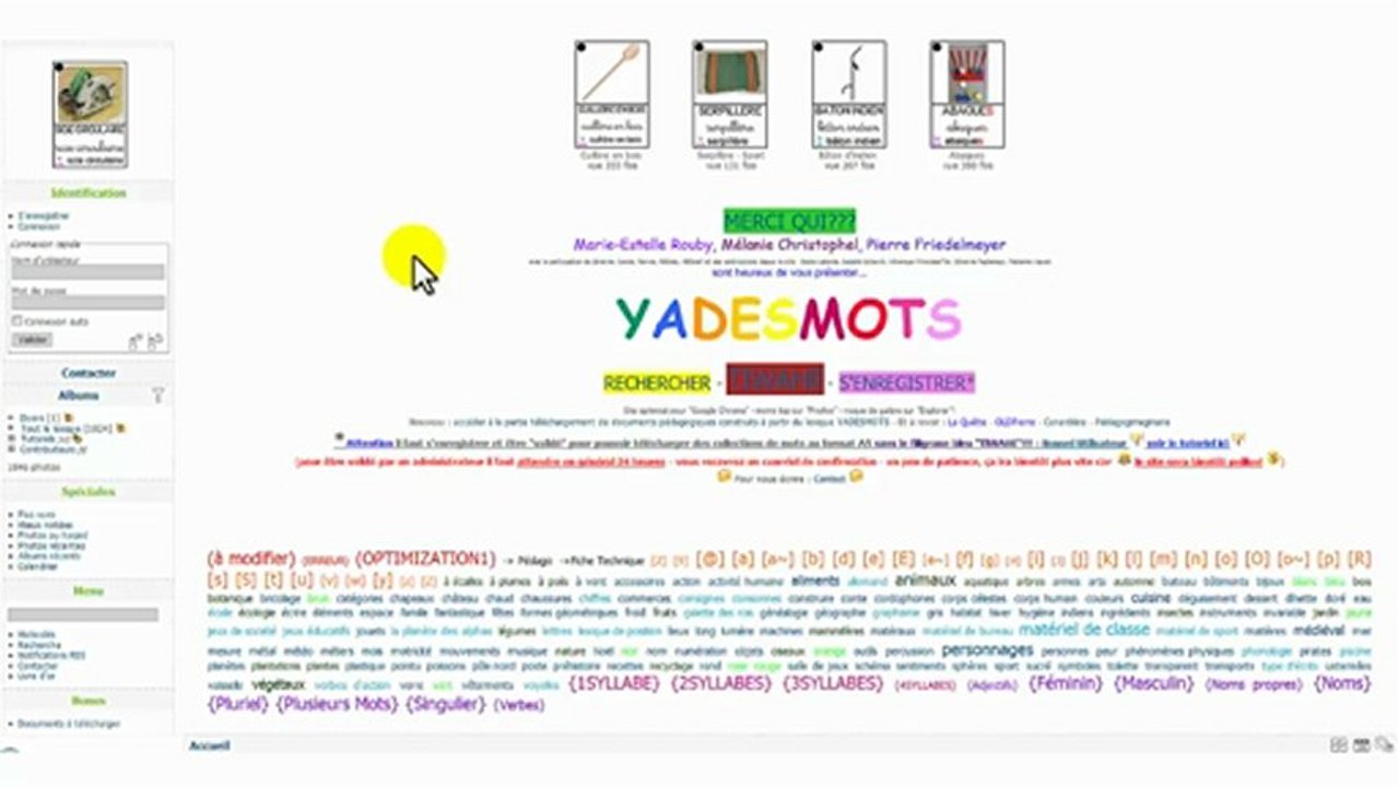 Présentation du site Yadesmots