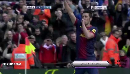 اهداف مباراة برشلونة و خيتافى 10/2/2013 فى الدورى الاسبانى