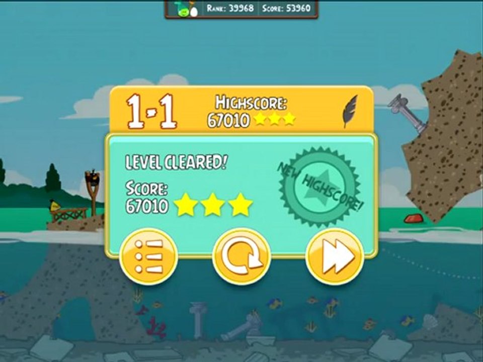 Angry Birds Seasons Piglantis Level 1-1 3-Star...