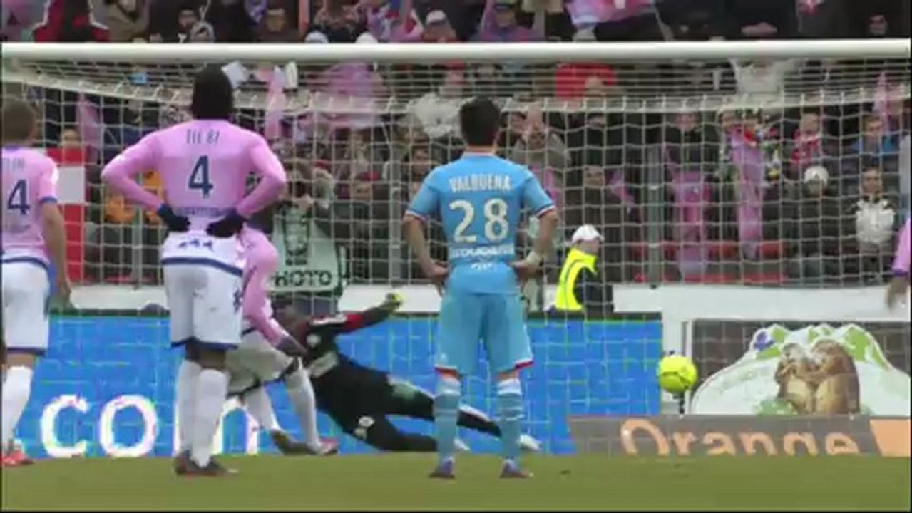 But Yannick SAGBO (58ème pen) - Evian TG FC - Olympique de Marseille (1-1) - saison 2012/2013