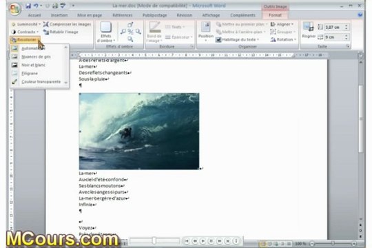 Tutoriel WORD 2007: Cours N°32 Comment insérer une image dans Word