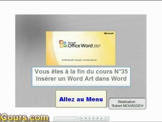 Tutoriel WORD 2007: Cours N°35 Comment insérer un Word Art dans Word 2007