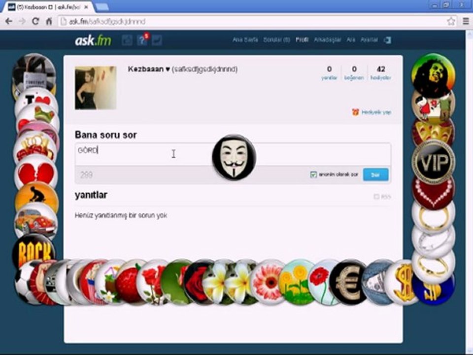 Ask.fm Hediye Hilesi 42 adet | Ask.fm Gift Cheat in 42 ~ 2013 ~ KANITLI / proof