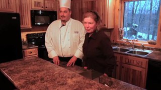 Chef Prepares Meals at a Hocking Hills Luxury Lodge Rental