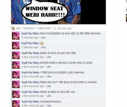 INDIA WALO KI GAND PHT RHI HAI KOI B REQ XPT NI KR RHA HAI OR NA HI MCNTS PE KOI ARHA HAI