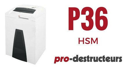Destructeur de documents HSM P36 SECURIO Coupe Croisée + détail destruction