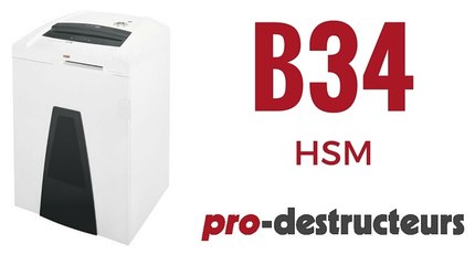 Destructeur de documents HSM B34 SECURIO 5,8 mm