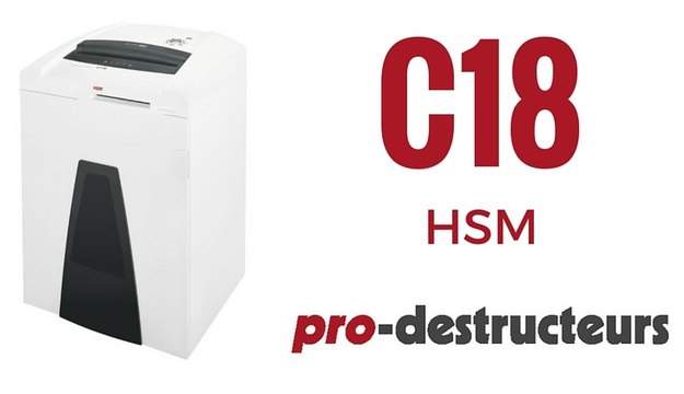 Destructeur de documents HSM C18 SECURIO 3,9 mm