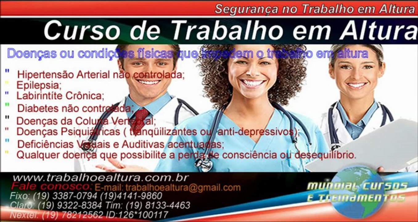 Trabalho em  altura curso de trabalho em altura