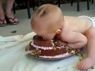 First Birthday Cake - Funny Baby
