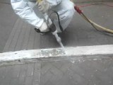 Ice Blasting Toronto - Dry Ice Blasting Multiple Layers Of Paint Off Of Concrete Curbs