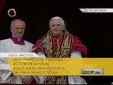 Renuncia de Benedicto XVI es una demostración de la renovación de la Iglesia Católica