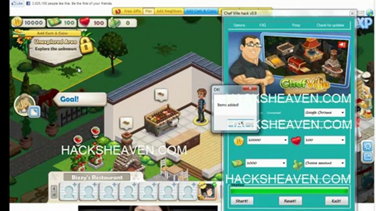 Chef Ville hack v0.9 cheat tool