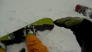 grosse chute en snowboard