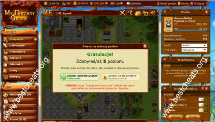 My Fantasy Online Hack [darmowe złoto, exp i punkty MF]