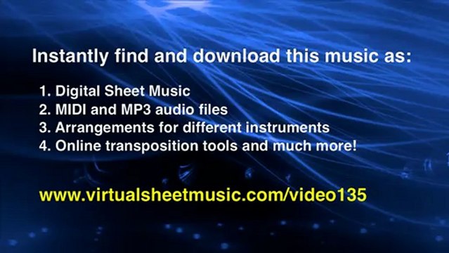 Edward Grieg's Morning Mood piano sheet music Valentine's for piano solo sheet music - Video Score