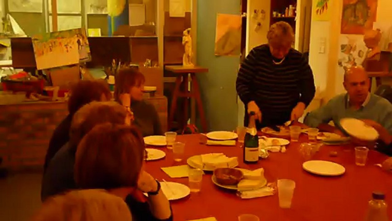 anniversaire au centre des arts plastiques avec patrick courcier notre professeur de dessins