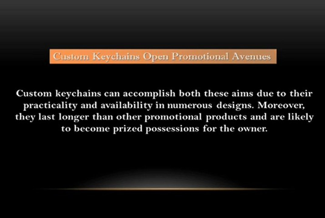 Custom Keychains Open Promotional Avenues