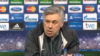 Rueda de prensa del míster Carlo Ancelotti y del argentino Ezequiel Lavezzi
