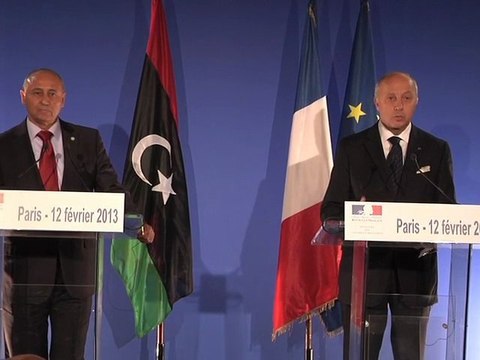 Réunion internationale de soutien à la Libye - Conférence de presse (Paris, 12/02/2013)