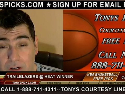 Miami Heat versus Portland Trailblazers Pick Prediction NBA Pro Basketball Odds Preview 2-12-2013
