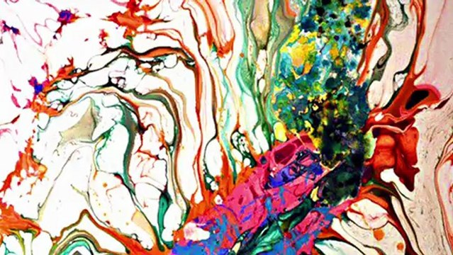 Авторская техника на основе эбру. Бурхан Эрсан. Живопись на воде.