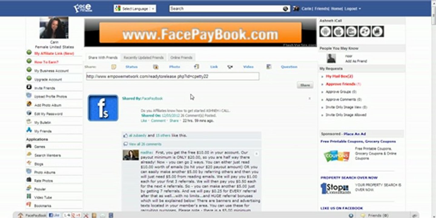 Instant Payday Network Training - What The Heck Is FacePayBook!