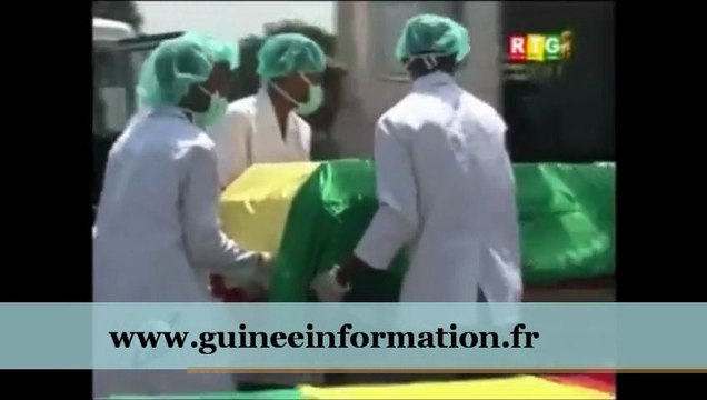 JT RTG DU 12.02.2013. Guinée : Arrivée des dépouilles des victimes du crash à Conakry (Général Kèlèfa Diallo, Commandant Malal Diallo, colonel Mohamed Papa Koumbassa, colonel Cellou Diallo...