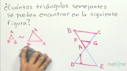 ¿Cuántos triángulos semejantes hay en la figura-