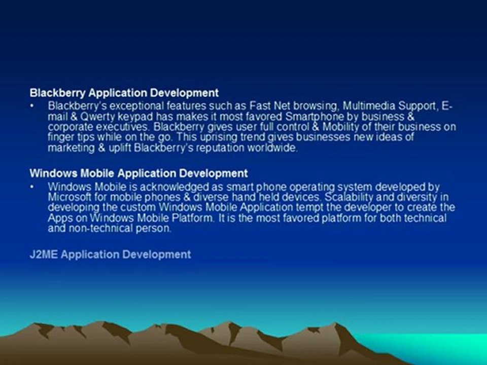 Mobile Application Development