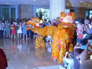 Danse du lion à l'hotel