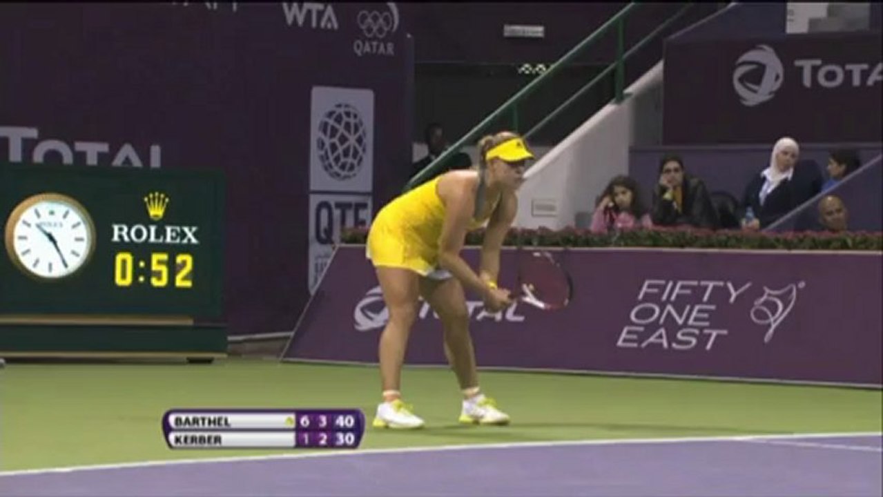 Doha: 6:1, 6:2! Barthel fegt Kerber vom Platz