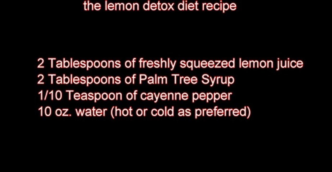 lemon detox diet: make the lemon detox diet drink at home