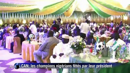 CAN: les champions nigérians fêtés par leur président