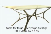 Table fer forgé, FER FORGE PRESTIGE Tel 06 09 62 47 46 - Fabrication table fer forgé design