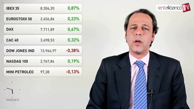 13.02.13 · Buen comportamiento del sector financiero español - Renta 4: Cierre bolsas y mercados