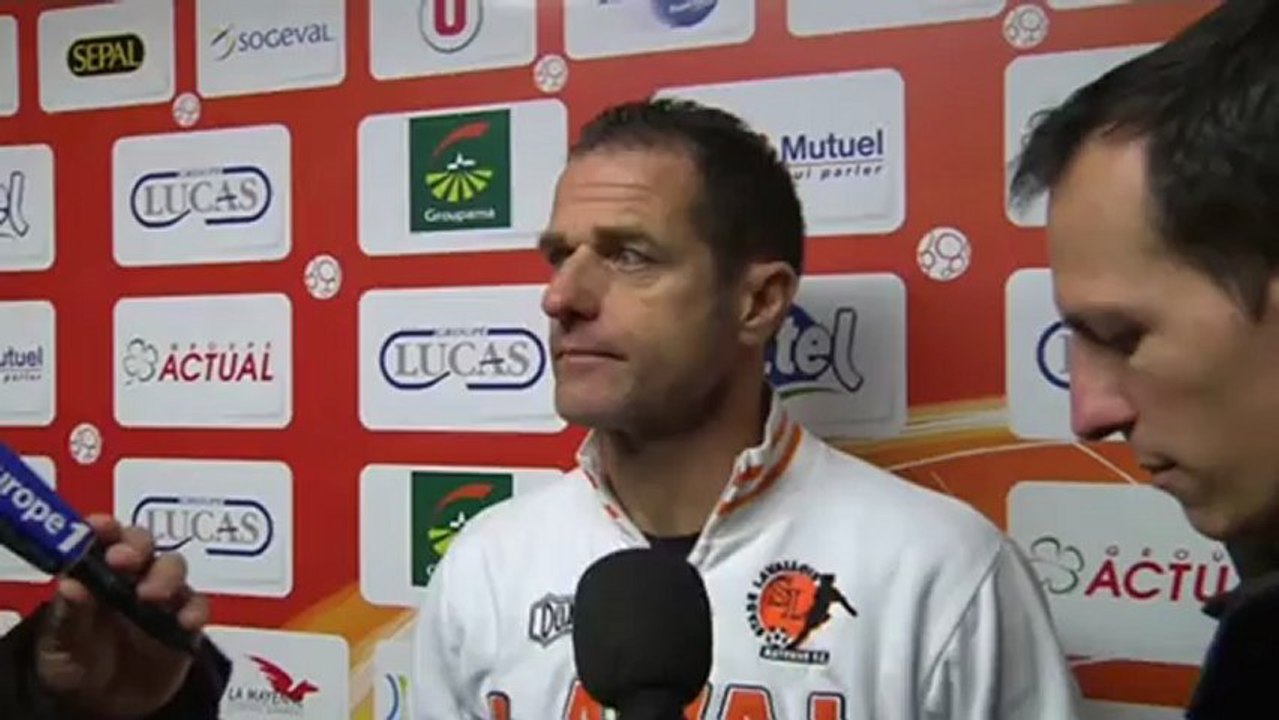 Conférence de presse Stade Lavallois - CS Sedan : Philippe  HINSCHBERGER (LAVAL) - Laurent  GUYOT (CSSA) - saison 2012/2013