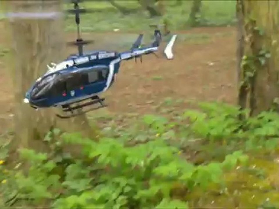 Mini hélicoptère rc 3 canaux de la gendarmerie