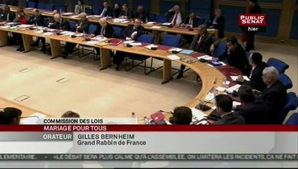 Audition dans le cadre du projet de loi sur le "Mariage pour tous" - Auditions des représentants des cultes