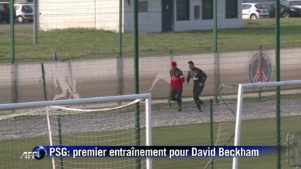 PSG: 1er entraînement de David Beckham au Camp des loges