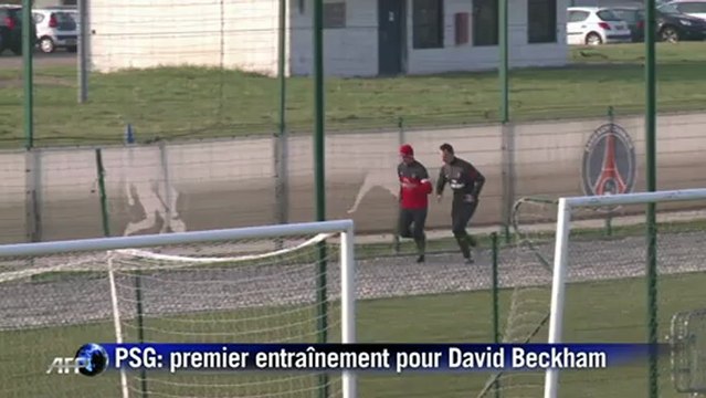 PSG: 1er entraînement de David Beckham au Camp des loges