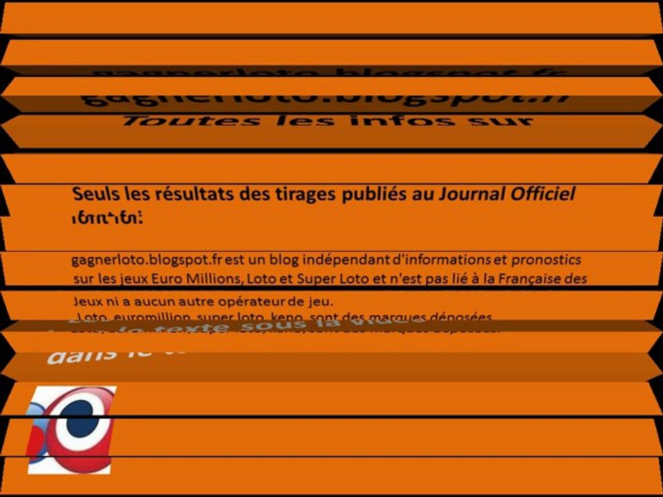 TIRAGE LOTO LUNDI 25 FÉVRIER  2013 Notre système loto fonctionne !