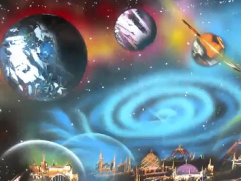 cosmo&star wars @ The Rocket Center -spray paint artist