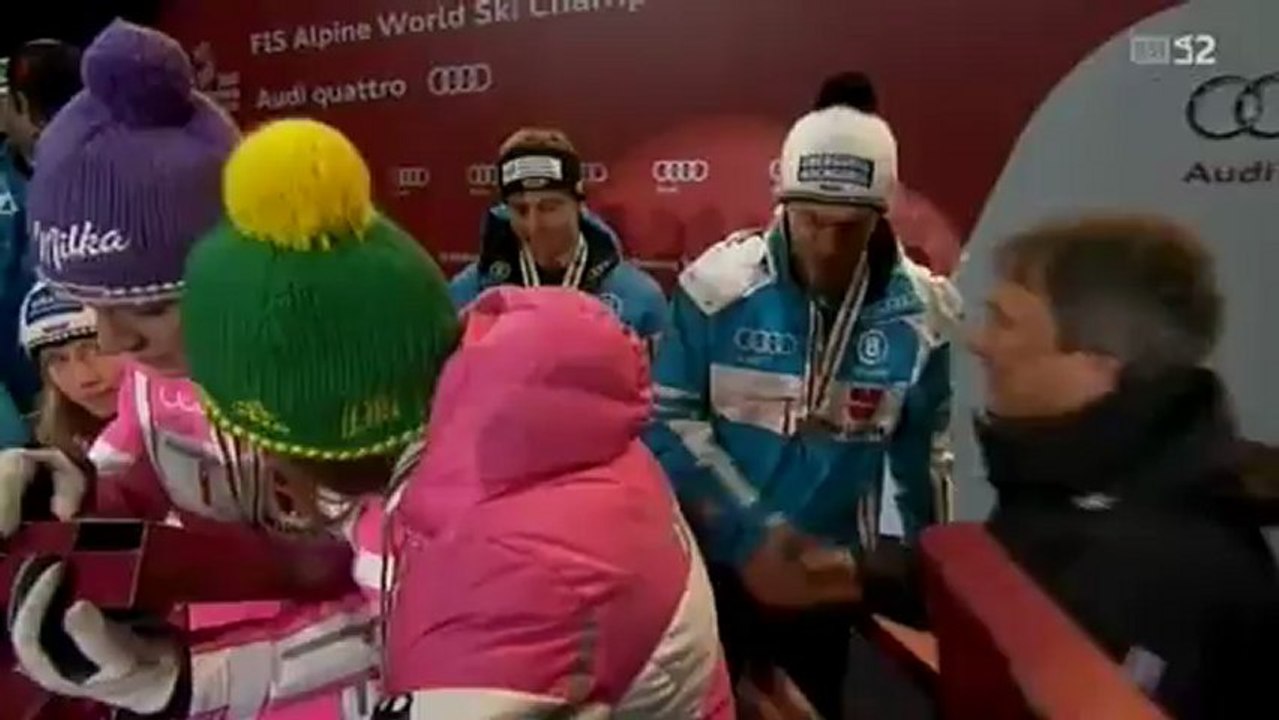 Alpine Skiing World Champs - Schladming Team Event Award Ceremony